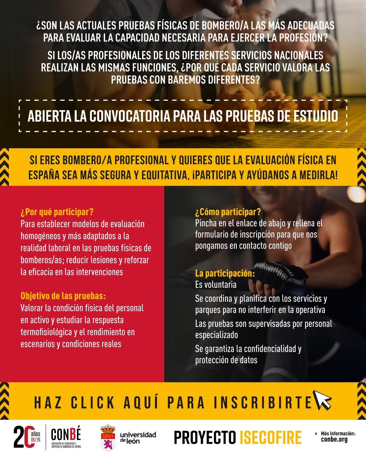 Cartel de la convocatoria del Proyecto ISECOFIRE